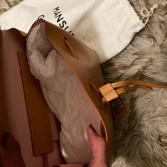 Mansur Gavriel Mini Lady Bag in Camel - Picture 4 of 6